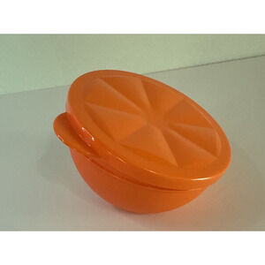 Tupperware Citrus Keeper Bowl Orange Excellent